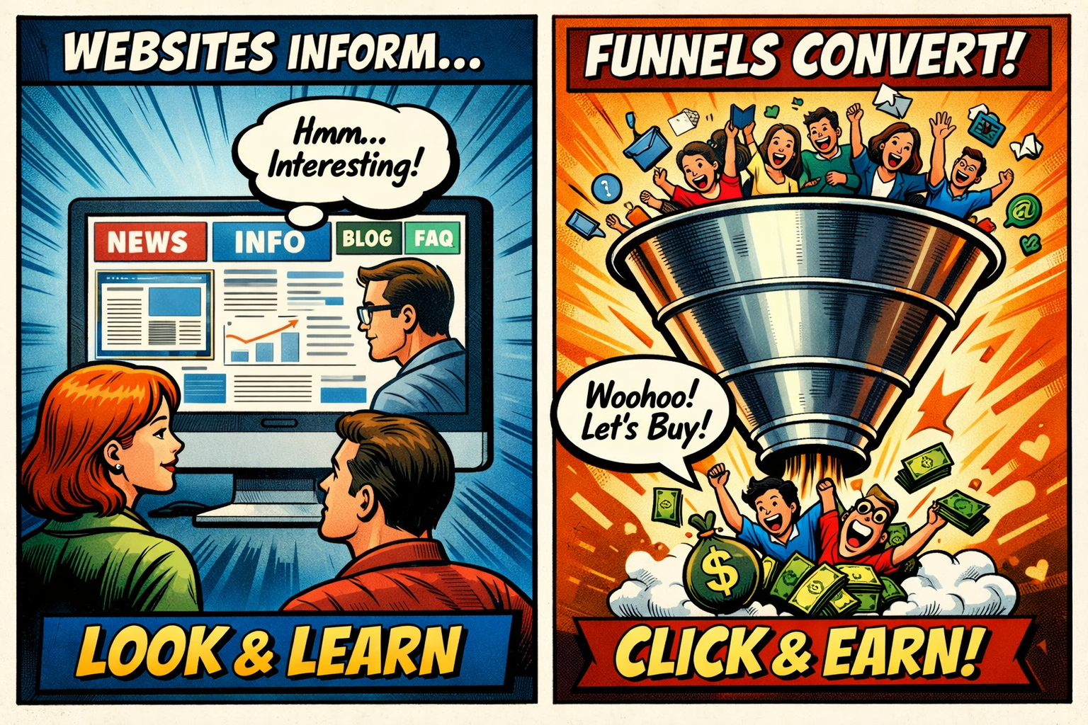 website vs. funnel
